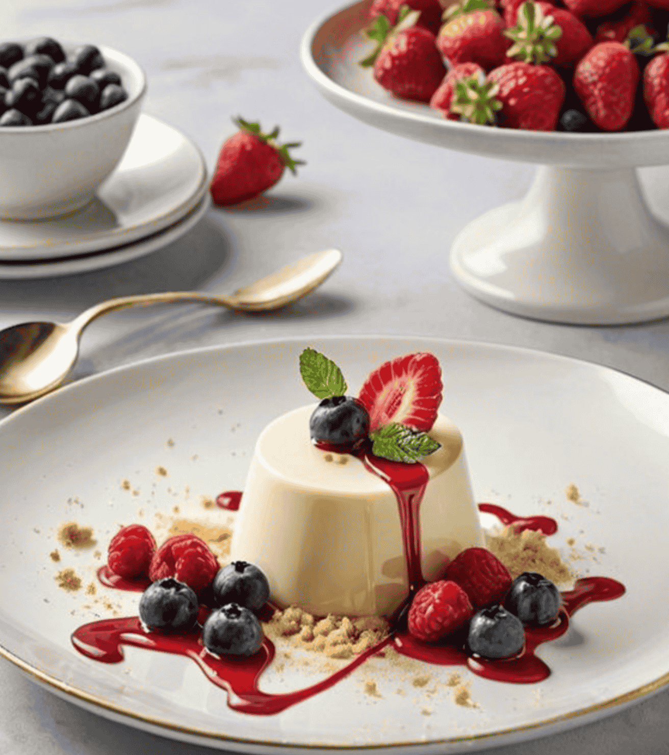 Bánh flan trái cây